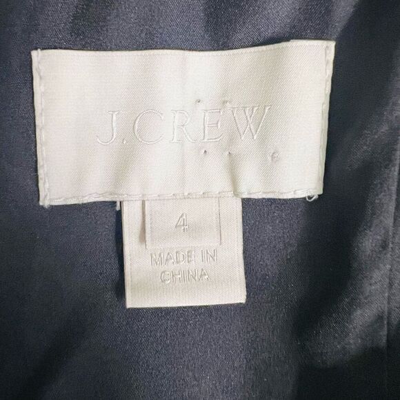 J. Crew Black Sleeveless Surplice Floral Leavers Lace Sara Mini Dress Size 4 - Picture 6 of 9